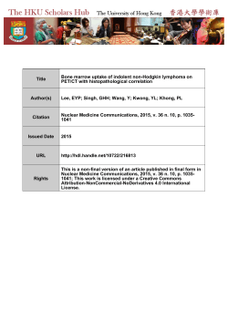 Title Bone marrow uptake of indolent non