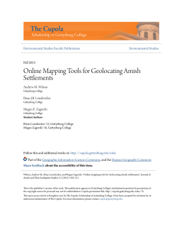 Online Mapping Tools for Geolocating Amish Settlements