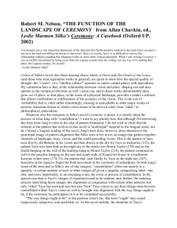 THE FUNCTION OF THE LANDSCAPE