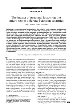 The impact of structural factors on the injury rate in different