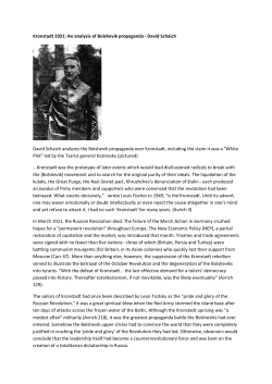 Kronstadt 1921 An analysis of Bolshevik propaganda