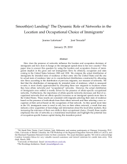 Smooth(er) Landing? The Dynamic Role of Networks in the Location