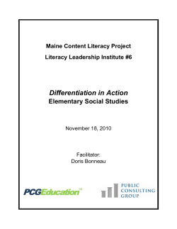 Lesson Planning Example Comparing the Jamestown and Plymouth