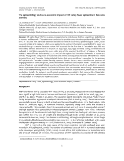 The epidemiology and socio-economic impact of rift valley fever