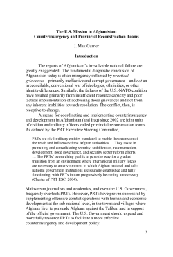 3 The U.S. Mission in Afghanistan: Counterinsurgency and