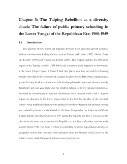 Chapter 3: The Taiping Rebellion as a diversity shock: The failure of