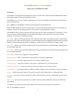 ChromHMM Version 1.12 User Manual Jason Ernst and Manolis