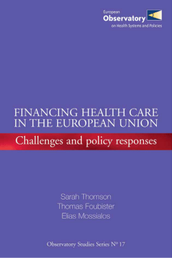 Financing health care in the European Union - WHO/Europe