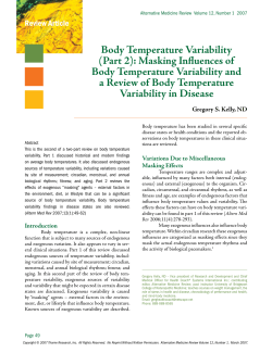 Body Temperature Variability (Part 2)