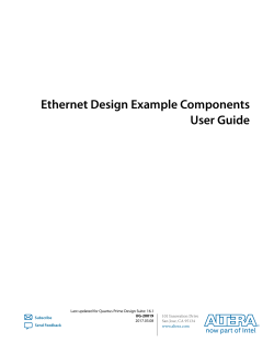 Ethernet Design Example Components User Guide