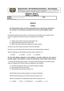 English 2 - Madhav Internation School