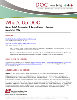 Saturated Fats and Heart Disease - Practice