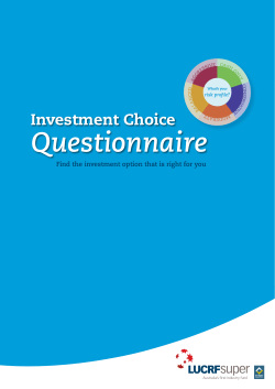 superannuation investment choice questionnair