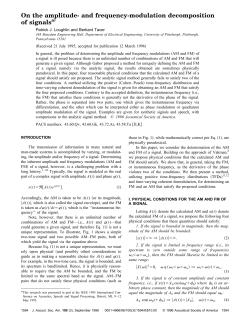 On the amplitude- and frequency-modulation decomposition of signals