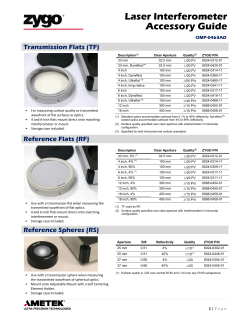 Laser Interferometer Accessories