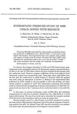 HYDROSTATIC PRESSURE STUDY OF MBE CdMnTe DOPED