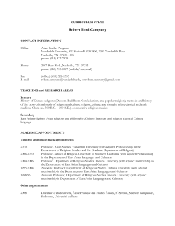 Robert Ford Campany - Vanderbilt College of Arts and Science