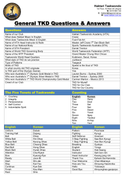 to the latest Questions / Answers and Terminology Sheet.