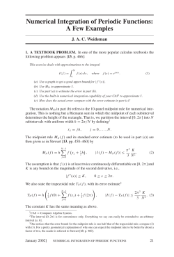 Numerical Integration of Periodic Functions