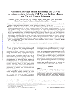 Association Between Insulin Resistance and Carotid Arteriosclerosis
