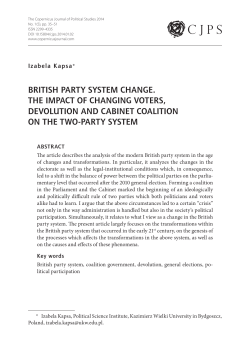 British Party System Change. The impact of Changing voters