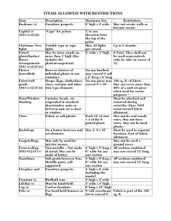 items allowed with restrictions