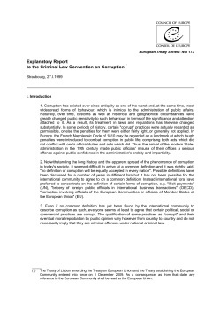 Explanatory Report to the Criminal Law Convention on