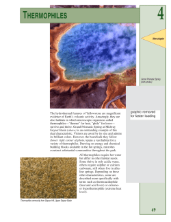thermophiles - Laboratory for Atmospheric and Space Physics