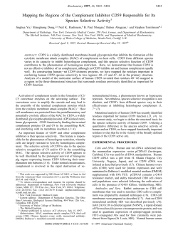 Mapping the Regions of the Complement Inhibitor CD59