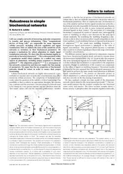 Robustness in simple bioc h emic al netw orks