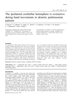 The ipsilateral cerebellar hemisphere is overactive during