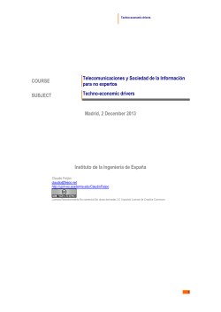 COURSE Telecomunicaciones y Sociedad de la Informaci&oacute;n para