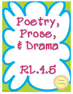 Intro to Poetry Prose Drama