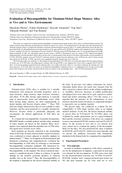 Evaluation of Biocompatibility for Titanium
