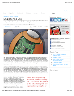 Engineering Life | The Scientist Magazine