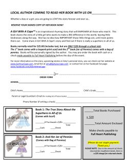 local author coming to read her book with us on