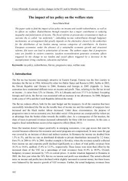 The impact of tax policy on the welfare state