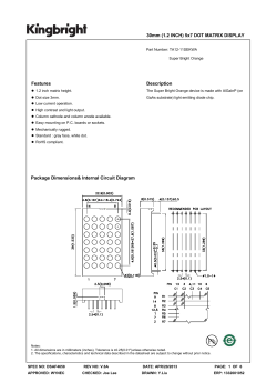 30mm (1.2 INCH) 5x7 DOT MATRIX DISPLAY Features