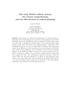 The early British railway system, the Casson counterfactual, and the