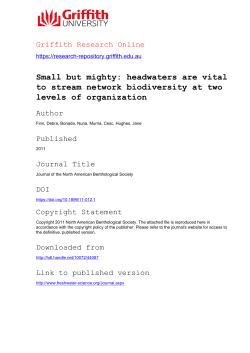 Small but mighty: headwaters are vital to stream network biodiversity