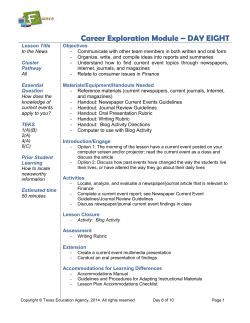 Career Exploration Module – DAY EIGHT