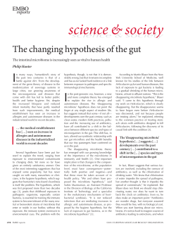 The changing hypothesis of the gut