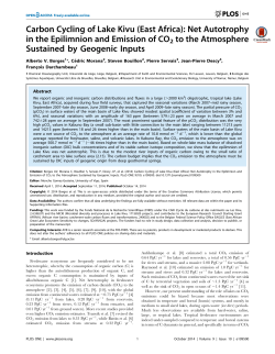 Carbon Cycling of Lake Kivu (East Africa): Net Autotrophy in the