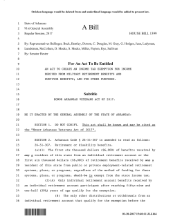 HB1399 - Arkansas General Assembly