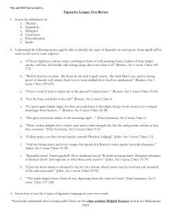 Figurative Langue Test Review 1. Know the definitions of