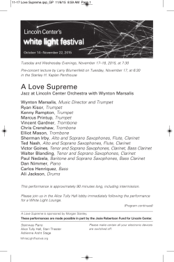 A Love Supreme - White Light Festival