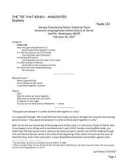 THE TIE THAT BINDS - University Congregational United Church of