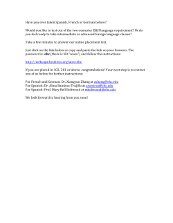 Have you ever taken Spanish, French or German before? Would you