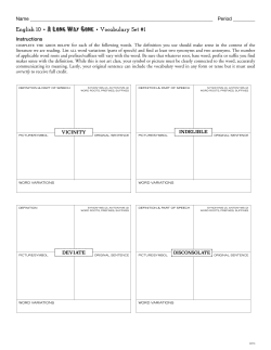 ALWG Vocabulary Squares (Set 1