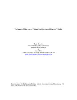The Impact of Cleavages on Political Participation and Electoral